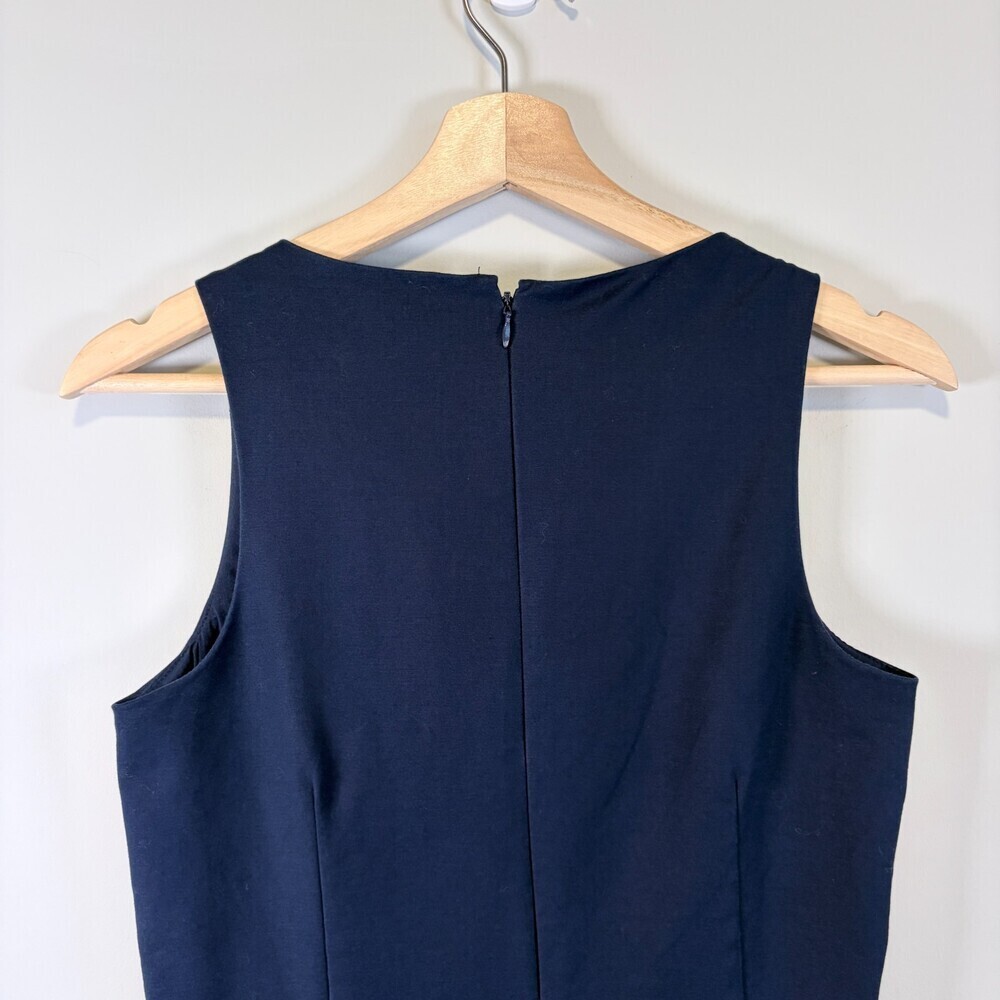 Gap Cotton Shift Dress Pockets Sleeveless Business Casual Blue Women's XS - Picture 9 of 11